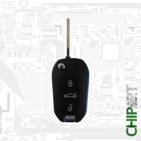 CITROEN PEUGEOT CHAVE 433MHZ 4A CHIP AES HU83 - TRANCAR PORTAS
