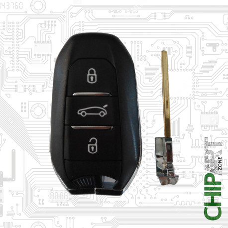 CITROEN PEUGEOT CHAVE 433MHZ 4A CHIP AES HU83 - TRANCAR PORTAS