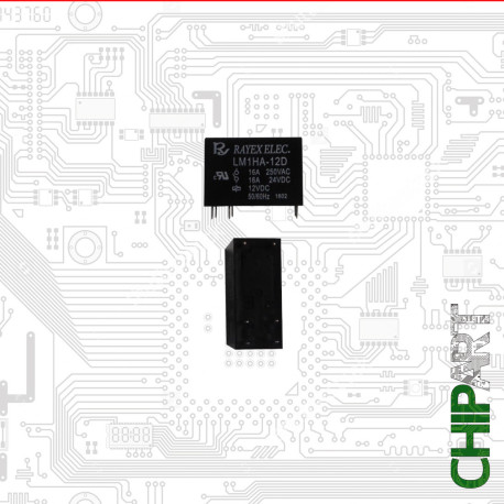 Relé 12VDC 16A SPST-NO (6 pinos) - Rayex LM1HA-12D